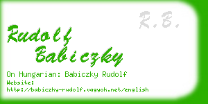 rudolf babiczky business card